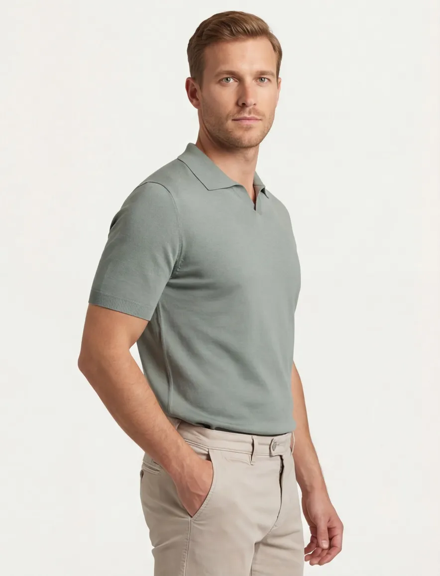 ThomasMaine trui t-shirt v-hals groen