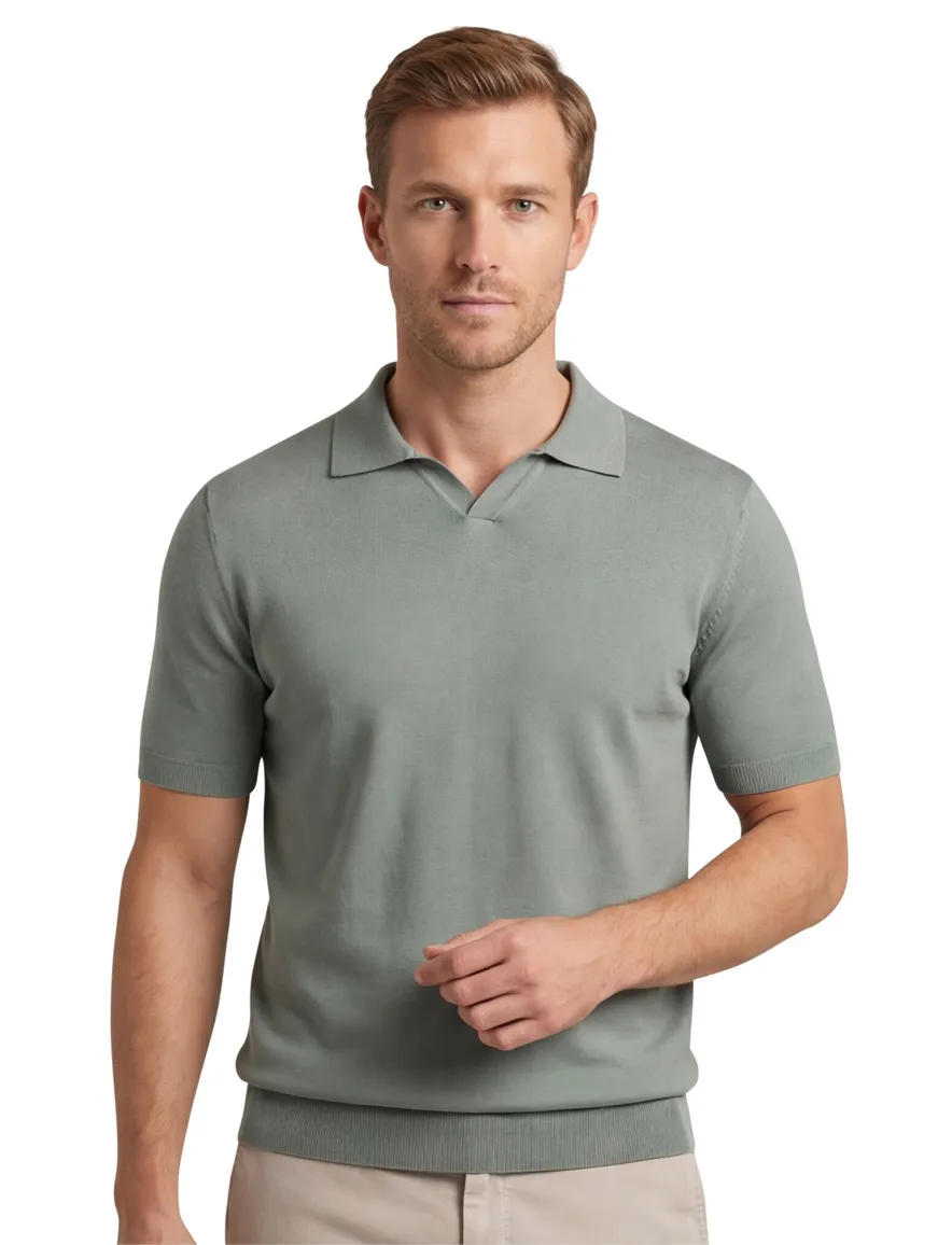 ThomasMaine trui t-shirt v-hals groen
