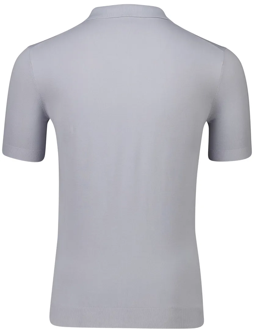 katoenen Thomas Maine poloshirt grijs effen normale fit