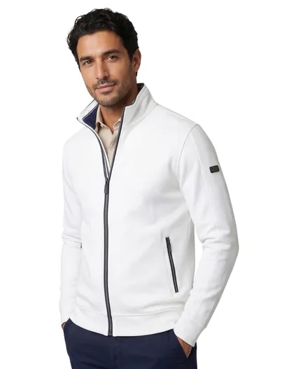 Baileys Baileys vest wit effen zonder capuchon