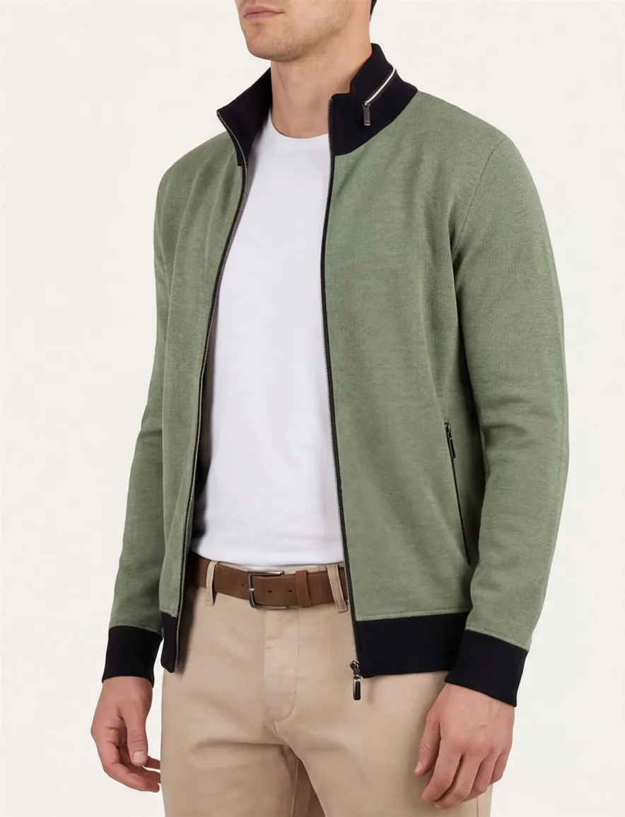 Baileys vest groen effen katoen