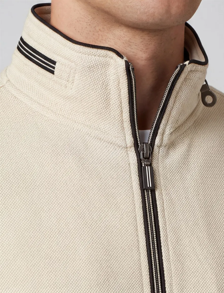 Baileys vest beige katoen effen rits