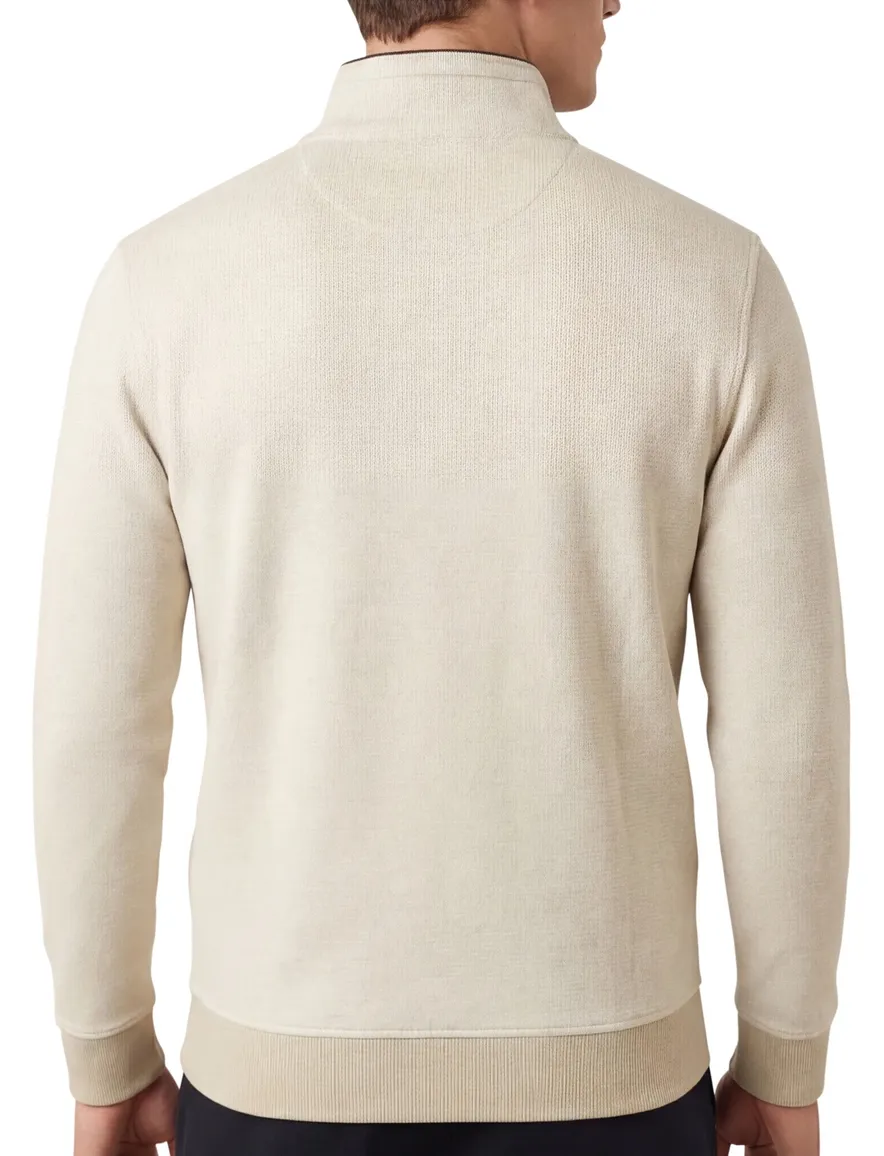 Baileys trui half zippper beige