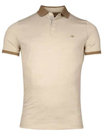 Baileys poloshirt korte mouw Baileys beige