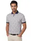 Baileys polo blauw geprint katoen