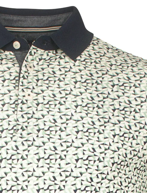 Baileys polo groen geprint katoen en elastaan