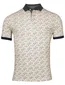 Baileys polo beige geprint 3 knoops fastener