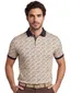 Baileys polo beige geprint 3 knoops fastener