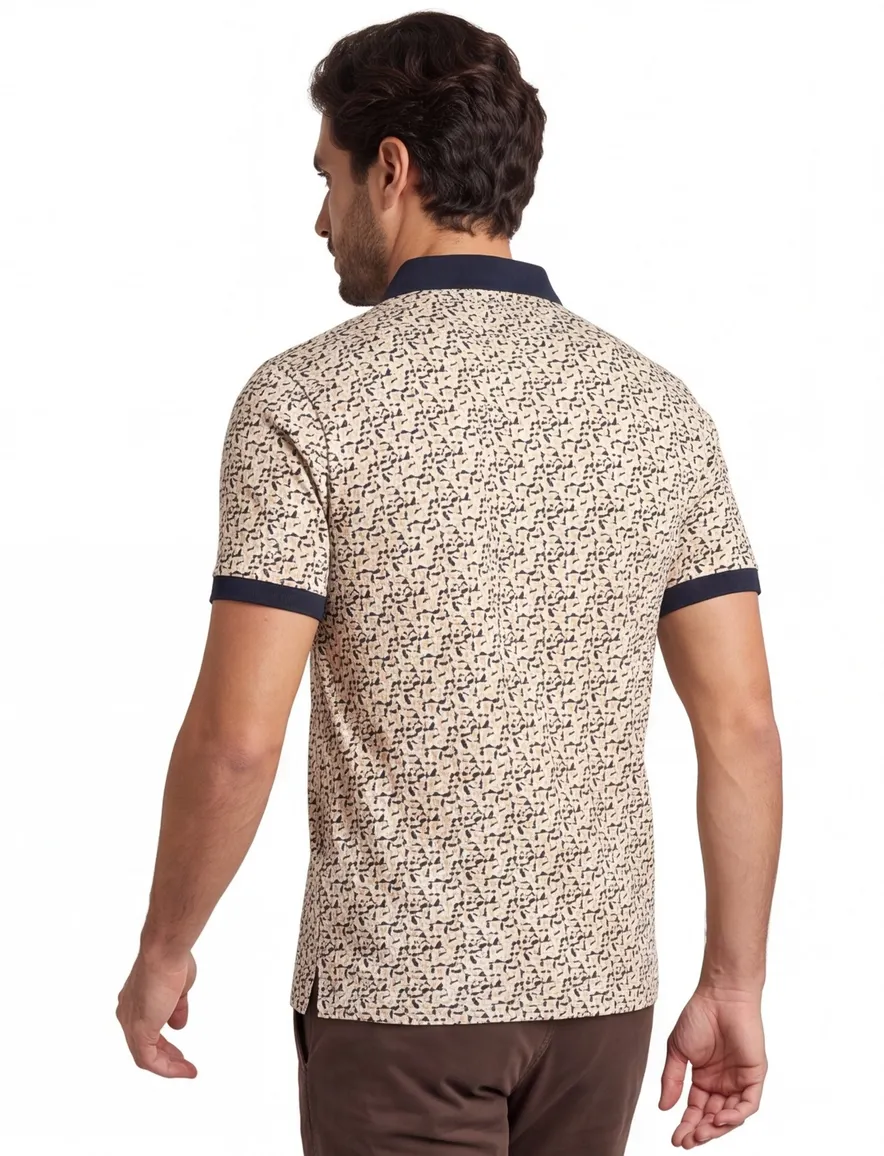 Baileys polo beige geprint