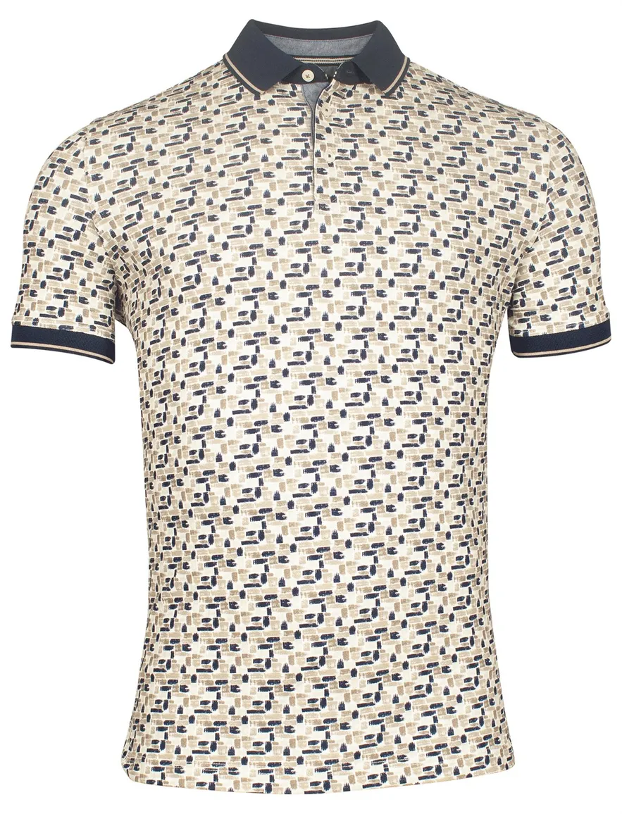 Baileys polo beige geprint