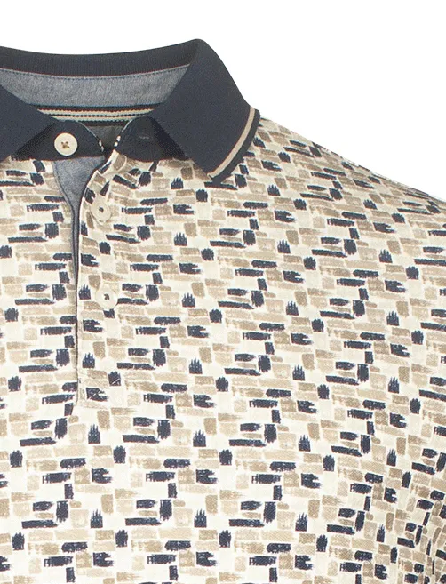 Baileys polo beige geprint
