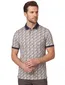 Baileys polo beige geprint multicolor creme-zwart