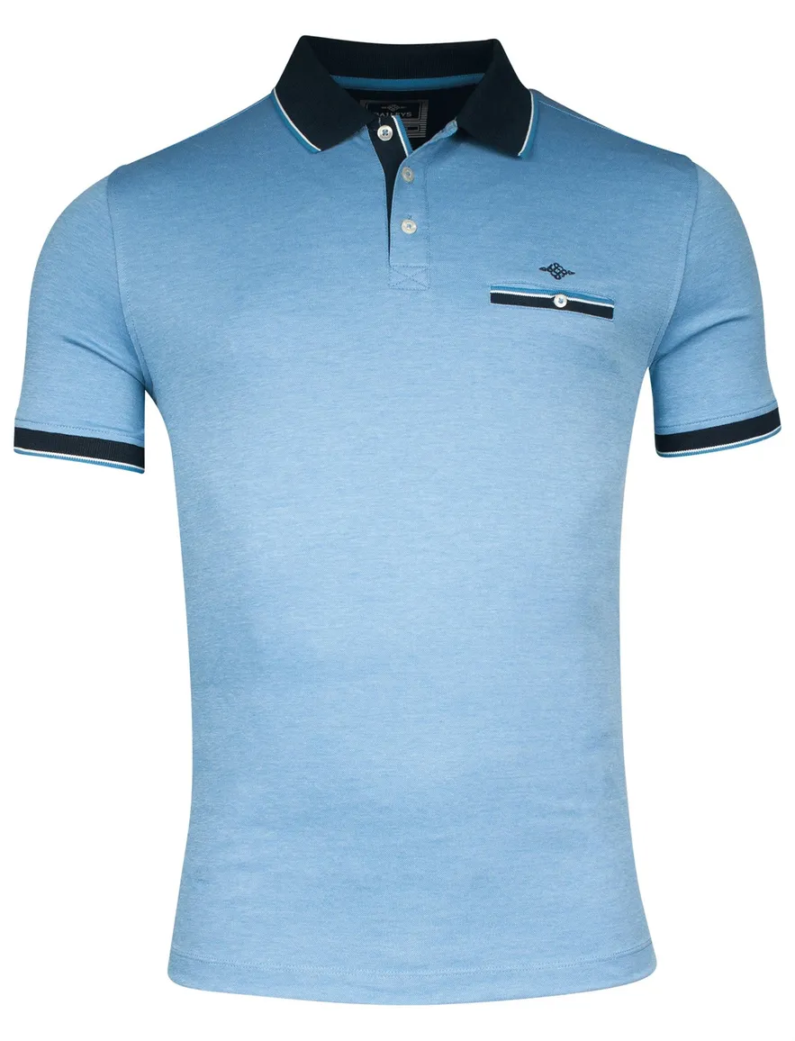 Baileys polo blauw gemêleerd