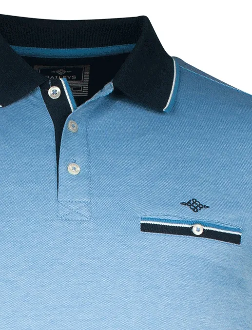 Baileys polo blauw gemêleerd