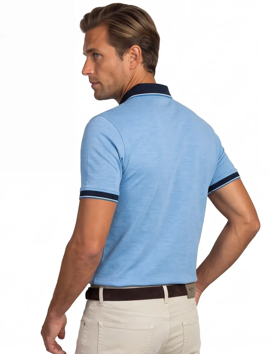 Baileys polo blauw gemêleerd