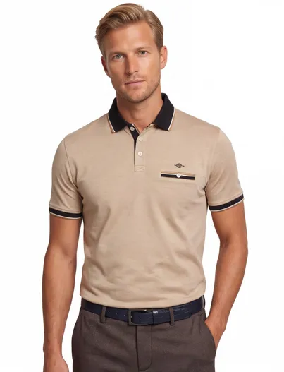 Baileys Baileys polo beige gemêleerd