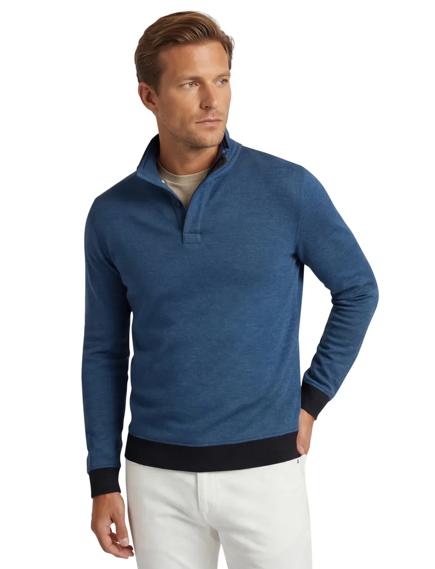 Baileys trui half zipper donkerblauw