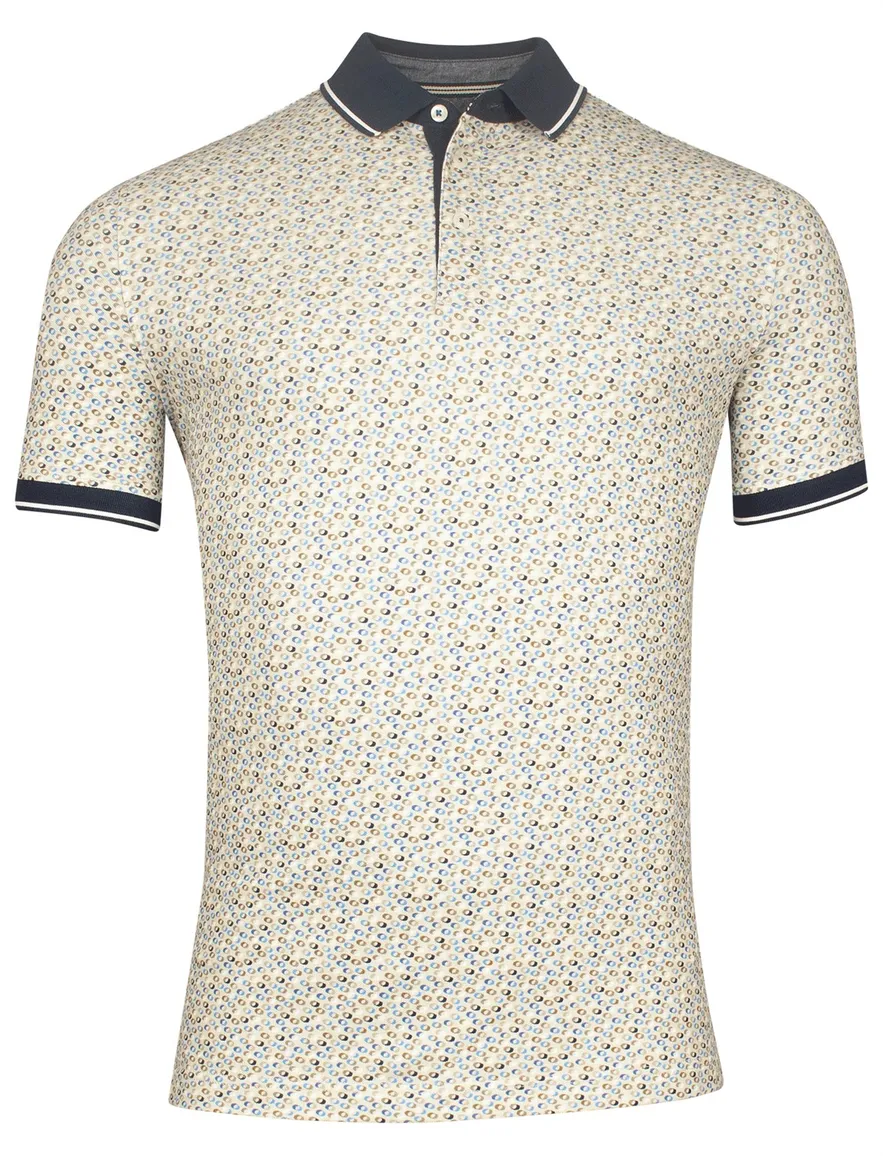 Baileys polo beige geprint