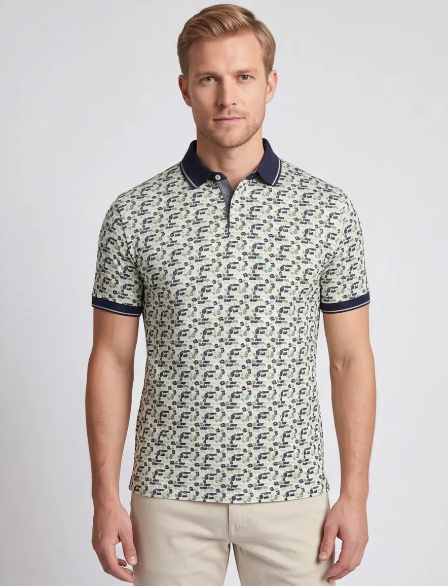 Baileys polo groen geprint