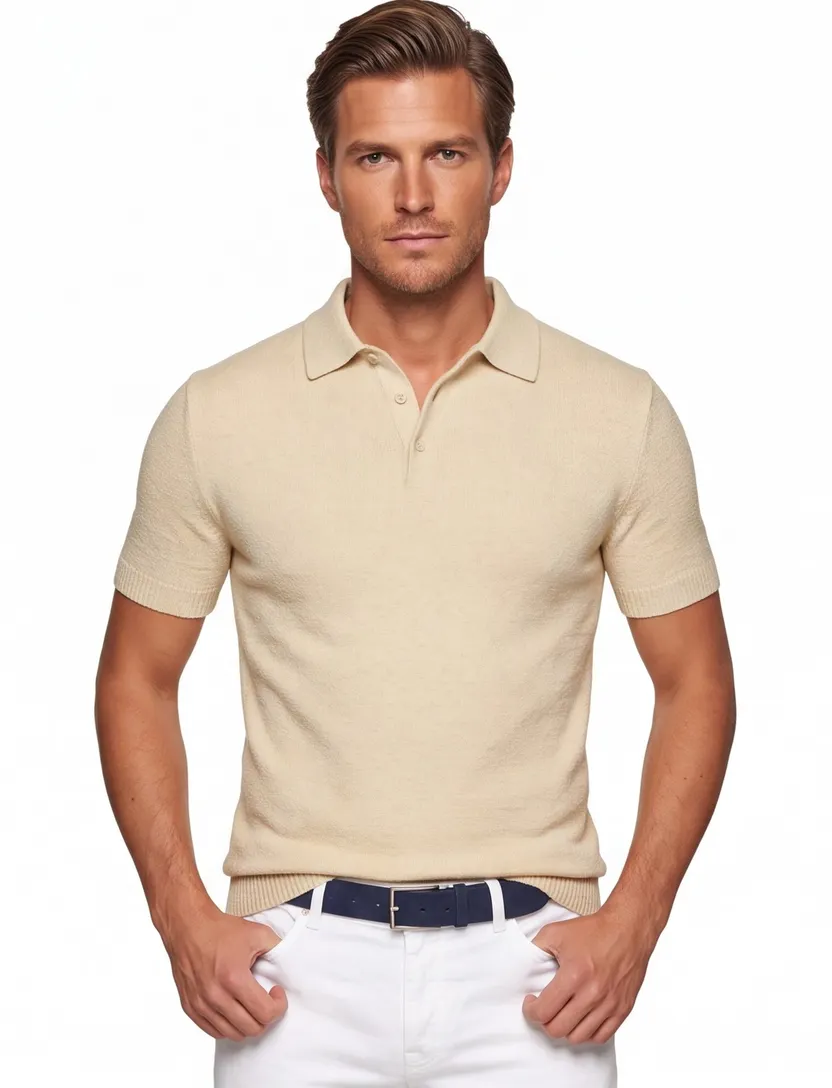 Baileys polo beige met boord