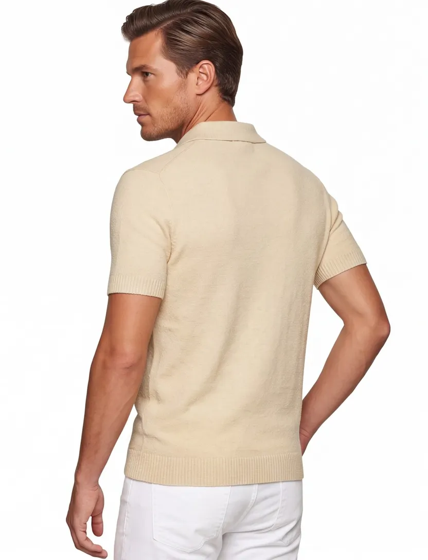 Baileys polo beige met boord
