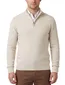 Baileys trui half zipper beige lange mouw
