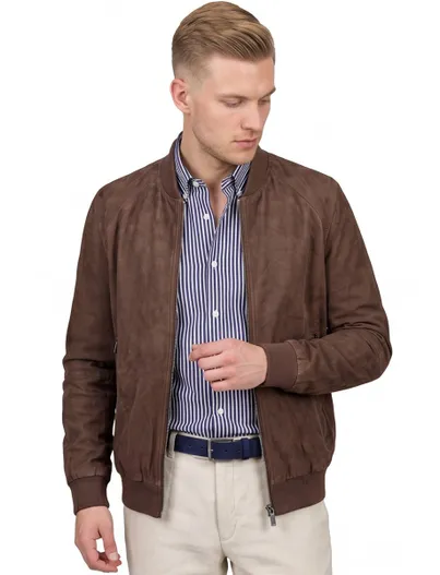 Wellington of Bilmore Wellington of Bilmore bomberjack effen bruin suede
