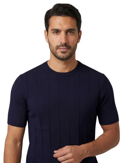 Paul & Shark Paul & Shark Fresco knitted t-shirt donkerblauw