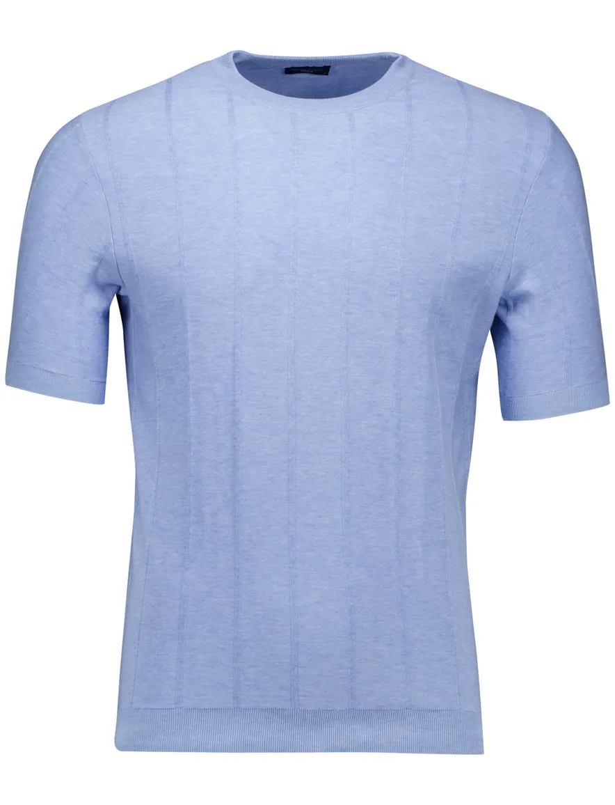 Paul & Shark Fresco knitted t-shirt lichtblauw