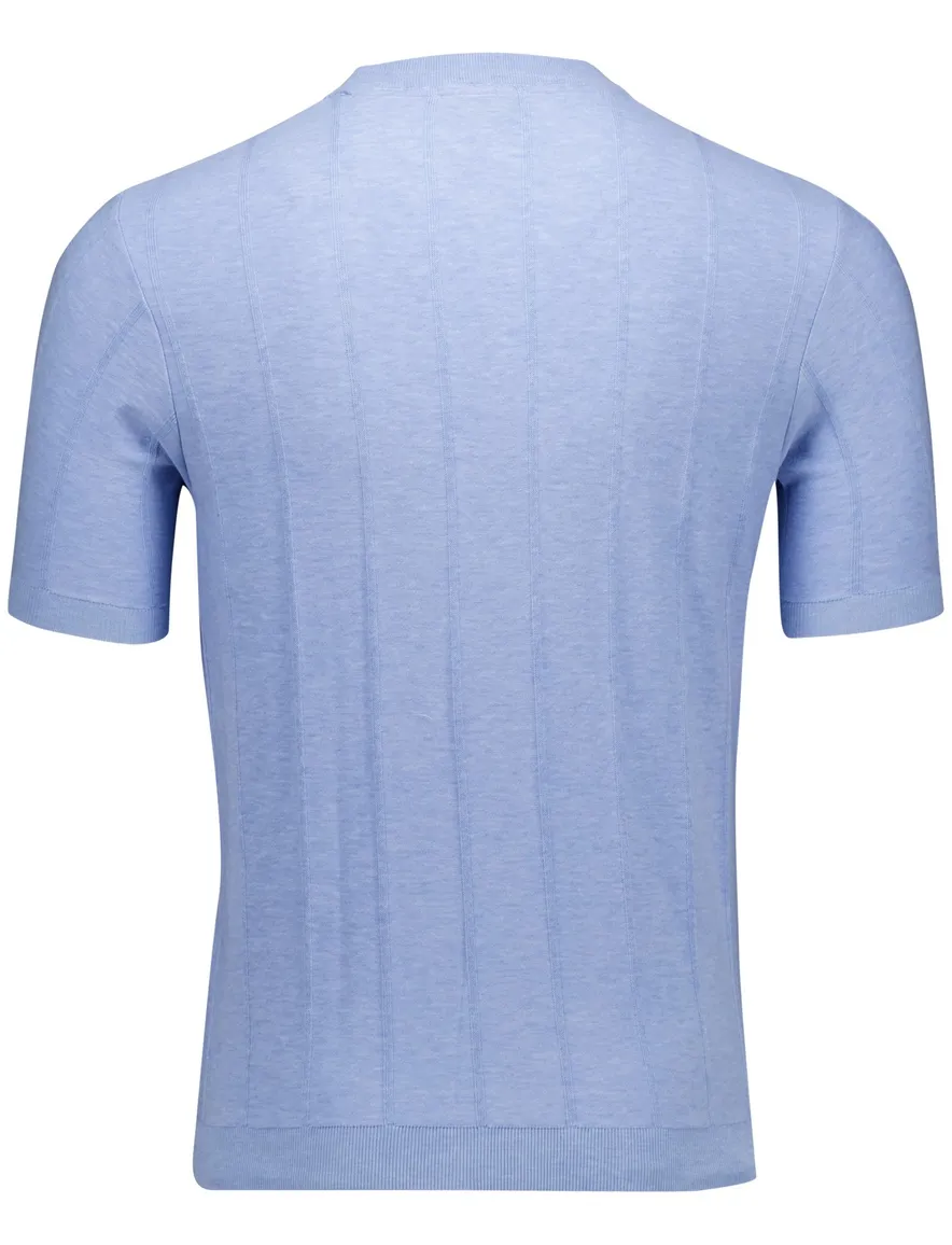 Paul & Shark Fresco knitted t-shirt lichtblauw