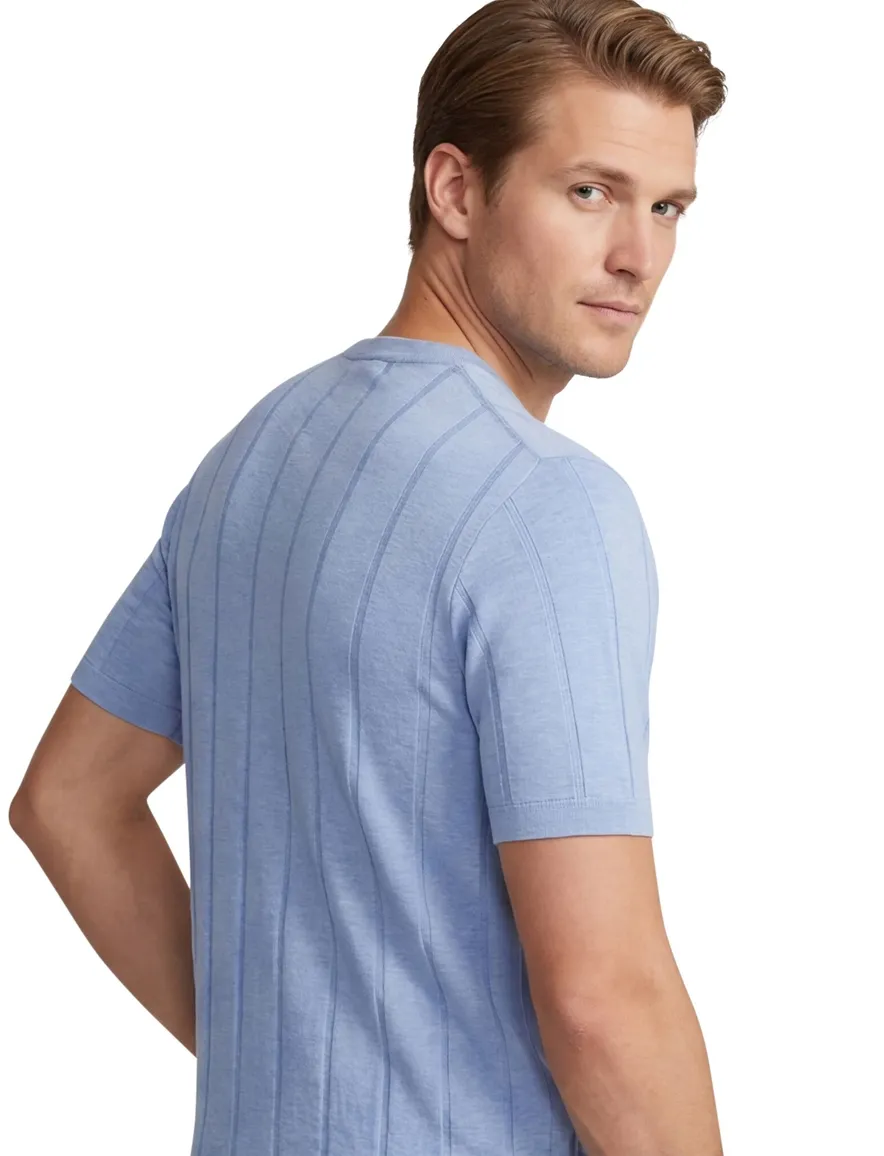 Paul & Shark Fresco knitted t-shirt lichtblauw