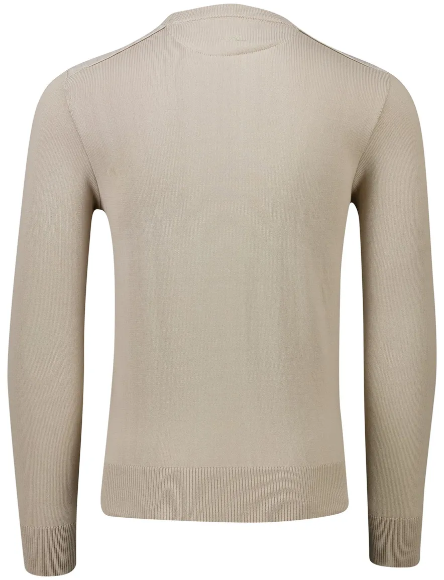 Paul & Shark ronde hals trui beige katoen