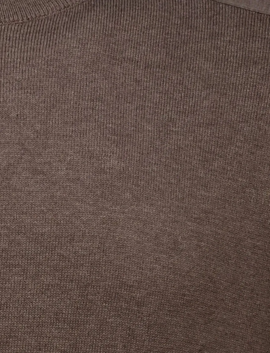 Paul & Shark Cotton & Silk trui bruin