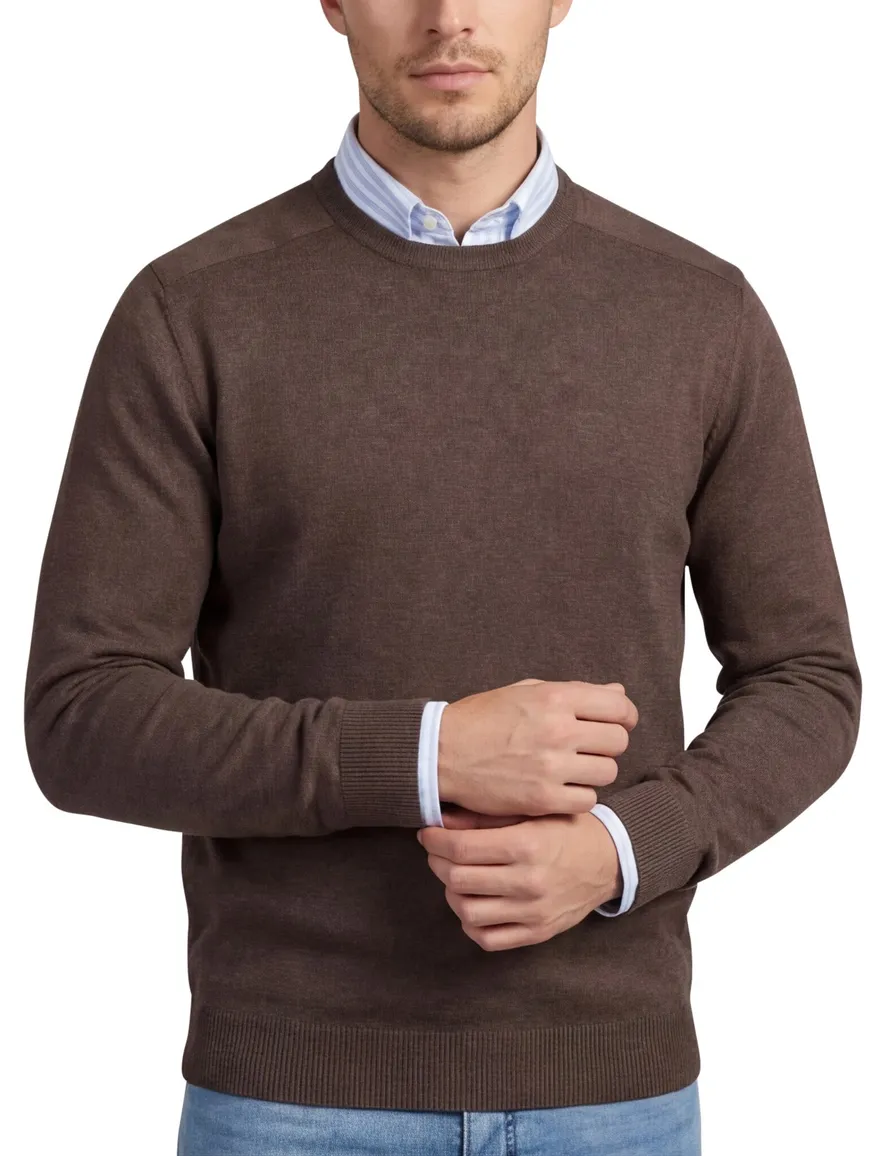 Paul & Shark Cotton & Silk trui bruin