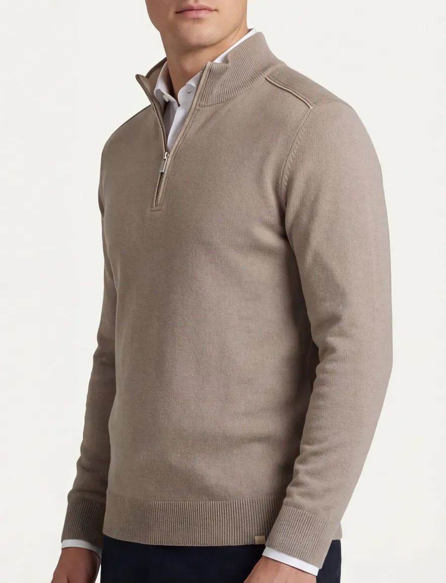 Paul & Shark trui beige katoen gebreid