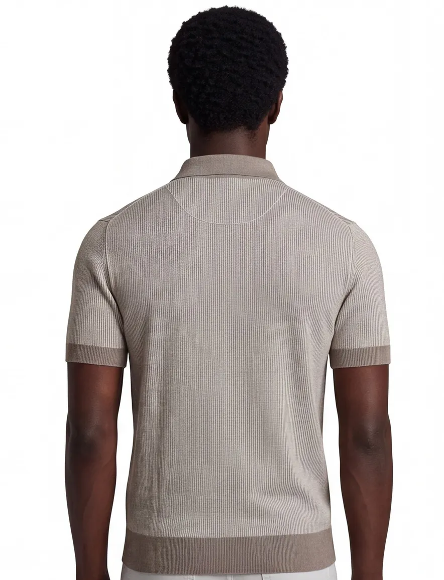 Paul & Shark poloshirt korte mouw bruin gestreept