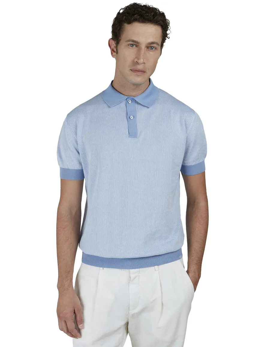Paul & Shark poloshirt korte mouw lichtblauw 2 knoops