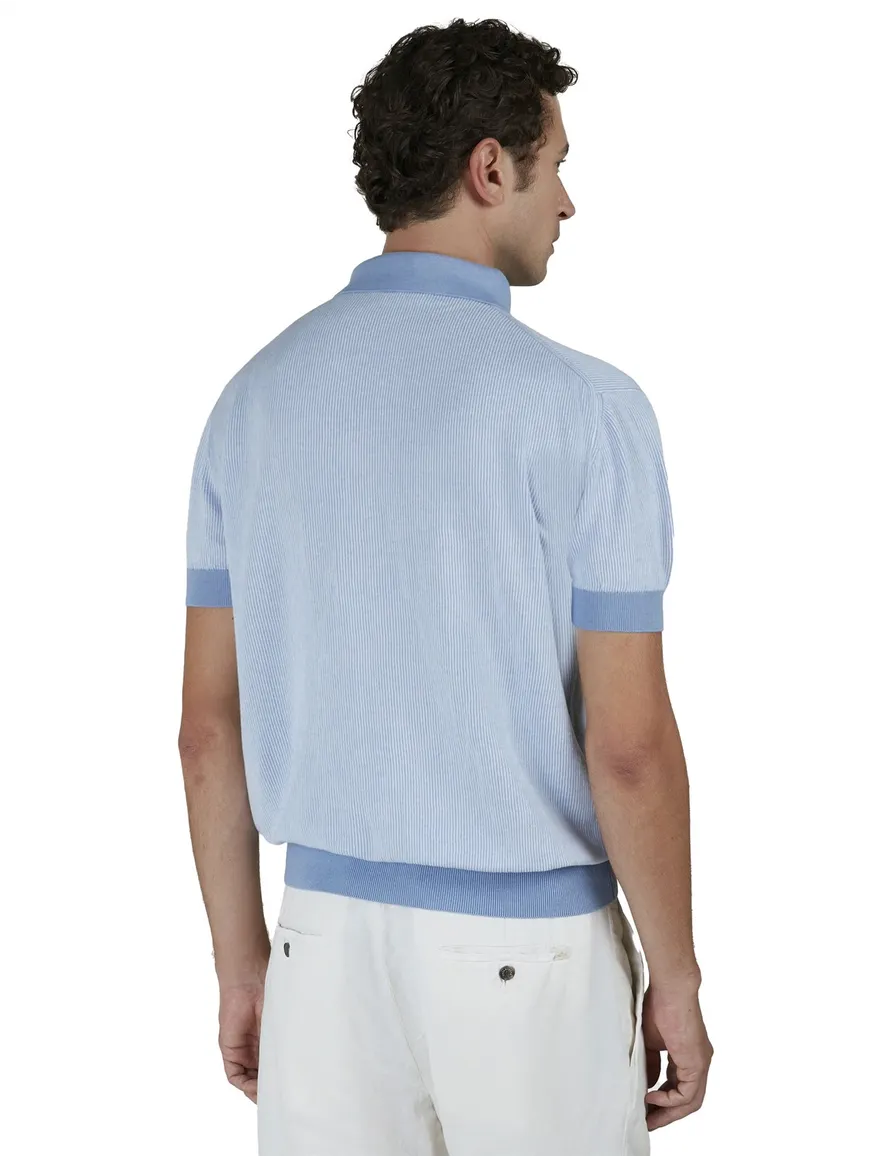 Paul & Shark poloshirt korte mouw lichtblauw 2 knoops