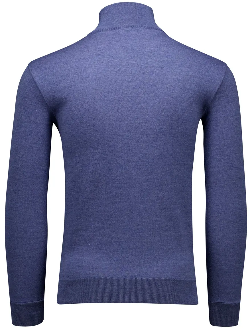 Paul & Shark trui blauw gemeleerd 100% lamswol