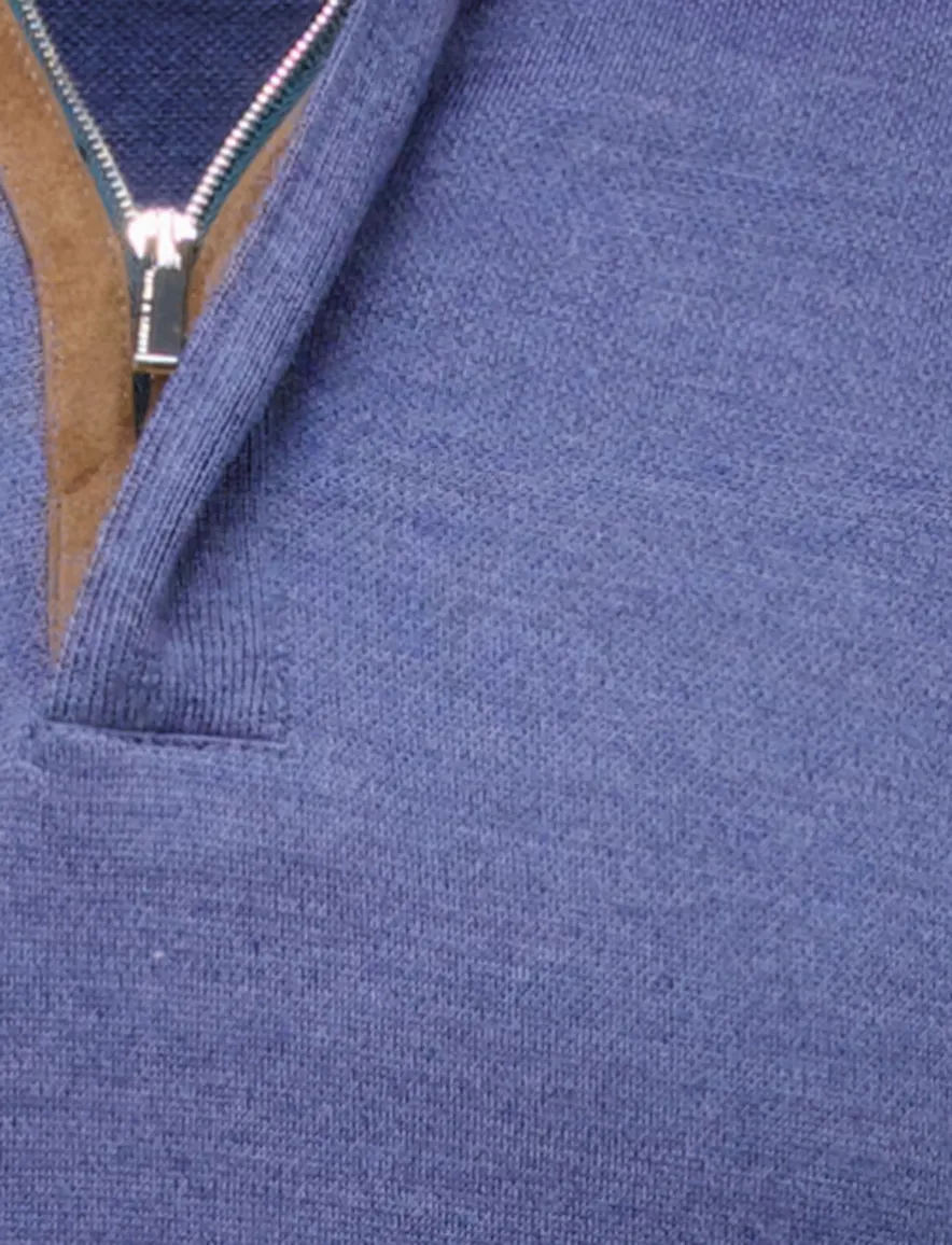 Paul & Shark trui blauw gemeleerd 100% lamswol