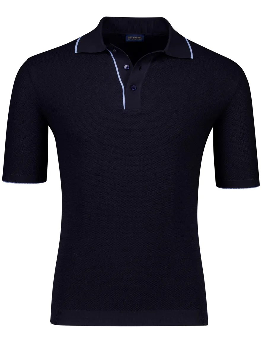 Paul & Shark poloshirt korte mouw navy wijde fit