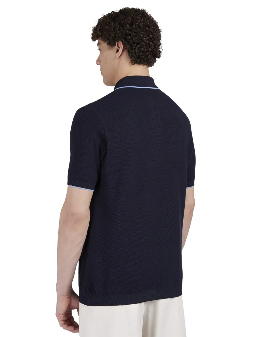Paul & Shark poloshirt korte mouw navy wijde fit