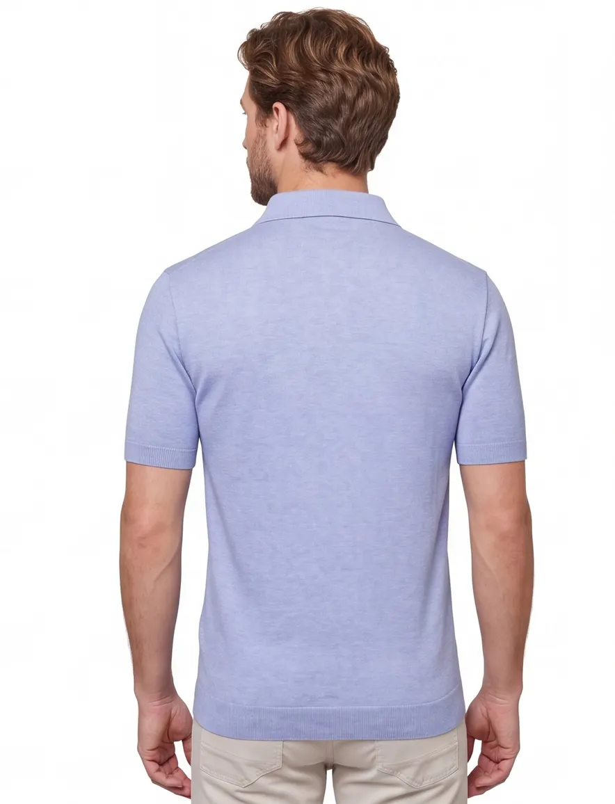 Paul & Shark polo lichtblauw 100% katoen 2 knoops