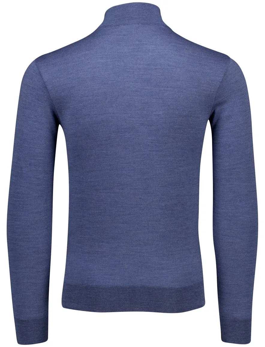 Paul & Shark vest blauw wol gemêleerd