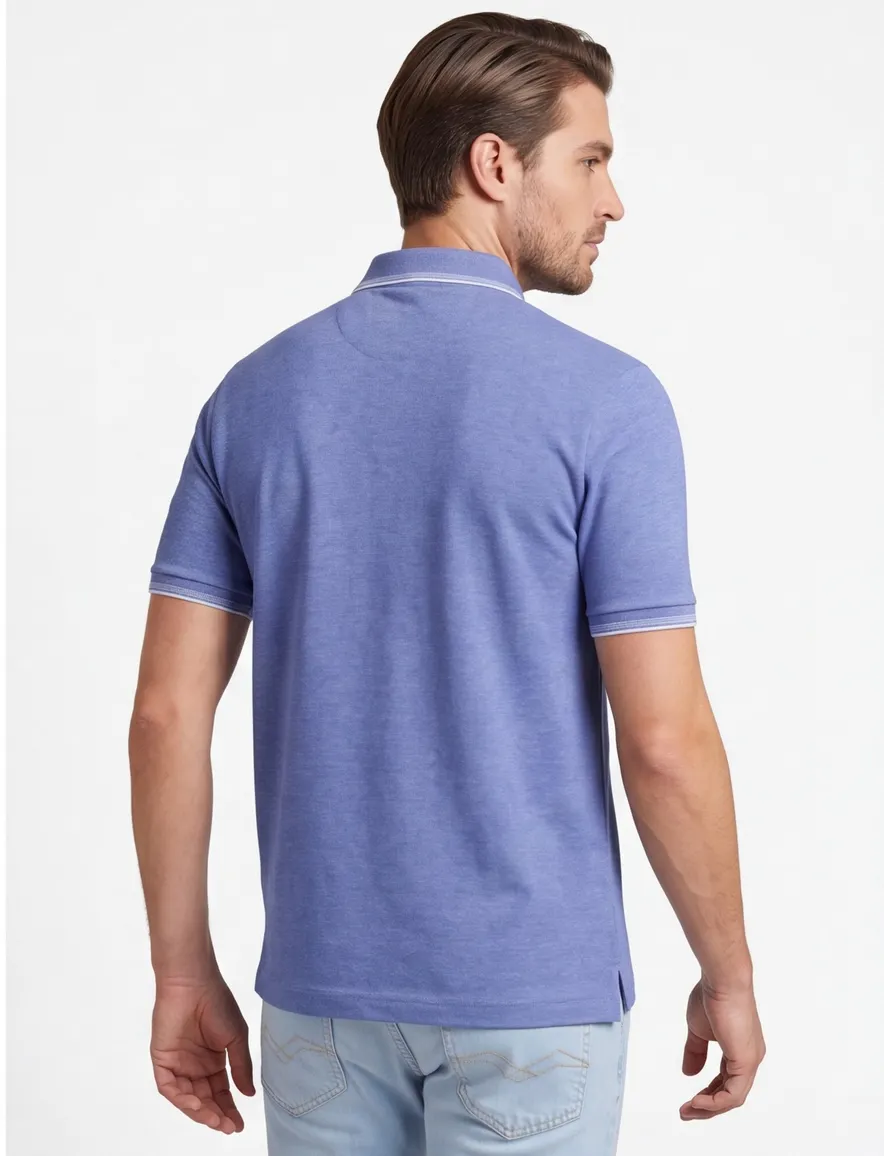 Paul & Shark polo blauw gemeleerd