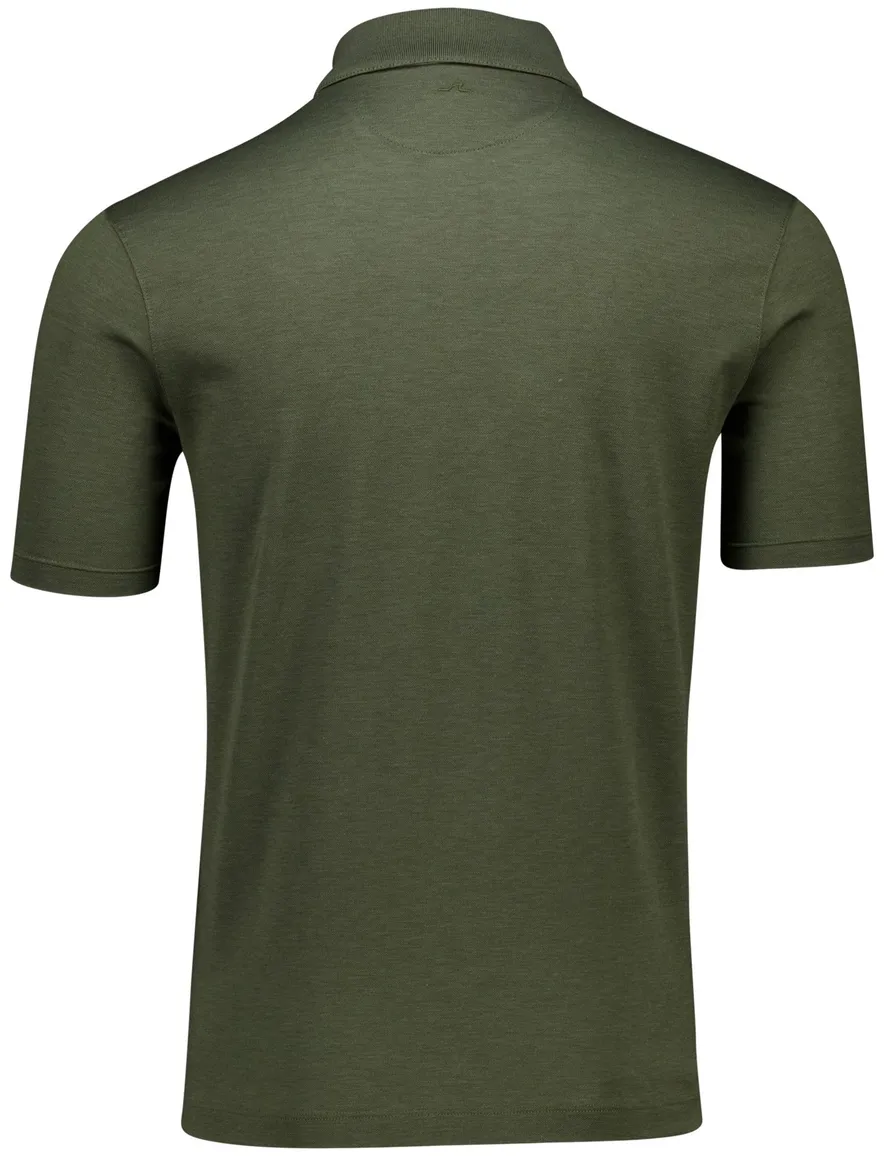 Paul & Shark 3 knoops polo groen pique