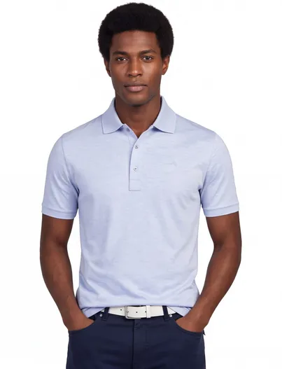 Paul & Shark Paul & Shark polo blauw gemêleerd korte mouw