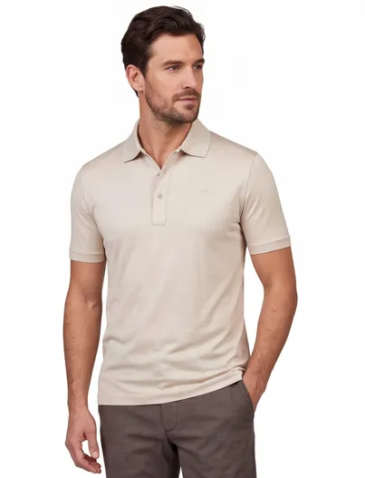 Paul & Shark Paul & Shark Silver polo beige 3-knoops