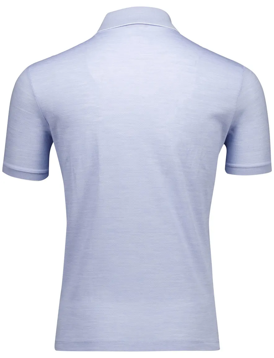 Paul & Shark polo lichtblauw Cotton & Silk 2 knoops