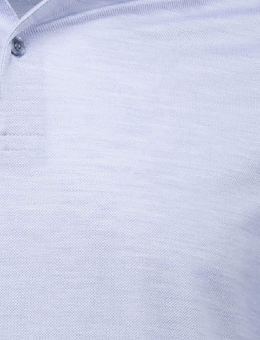 Paul & Shark polo lichtblauw Cotton & Silk 2 knoops